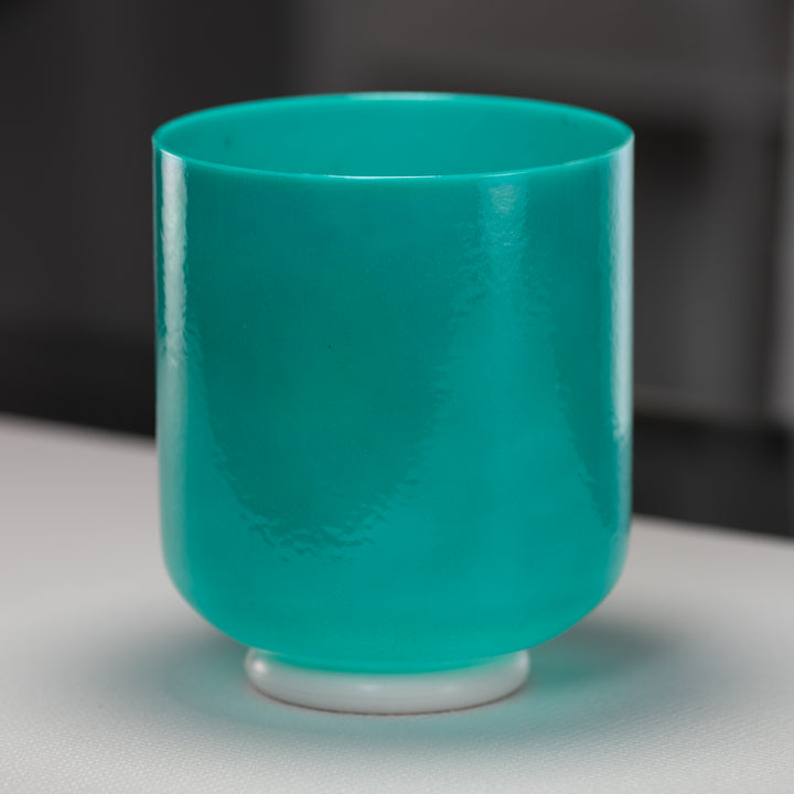 7" D#+4 Turquoise Tide Crystal Singing Bowl, Perfect Pitch