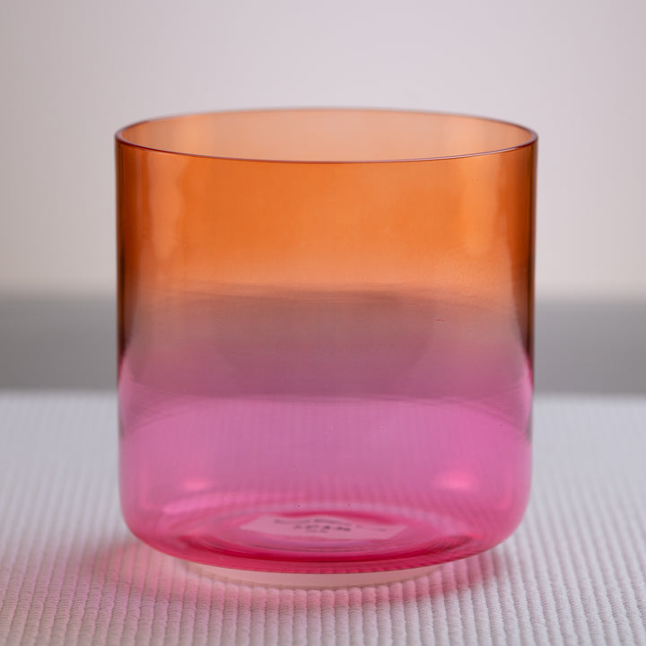 Pink & orange crystal singing bowl