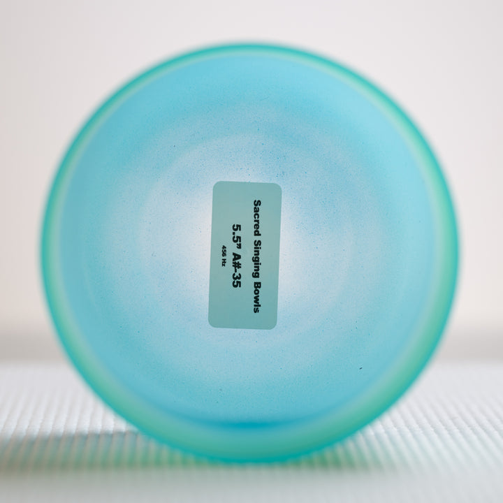Sacred Singing Bowls™ product label with bowl specifications