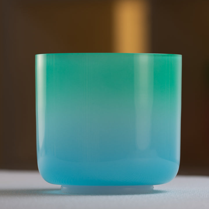 Blue and green third eye singing bowl
