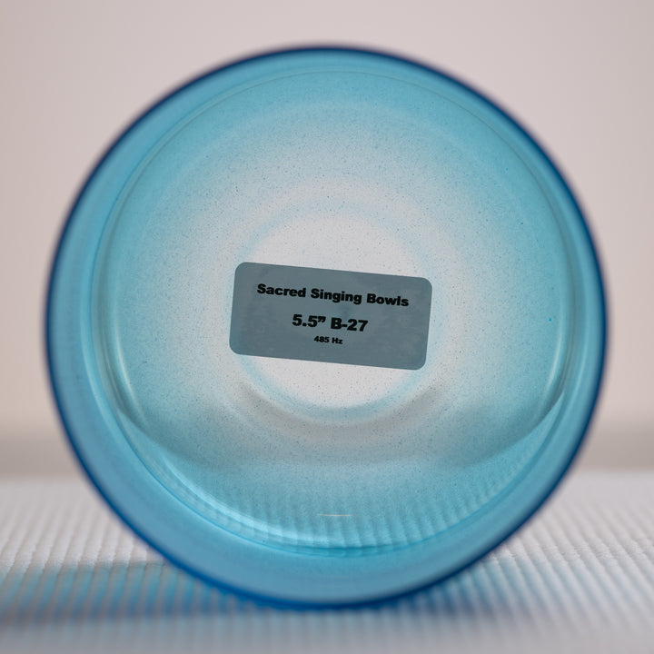 Sacred Singing Bowls™ product label with bowl specifications