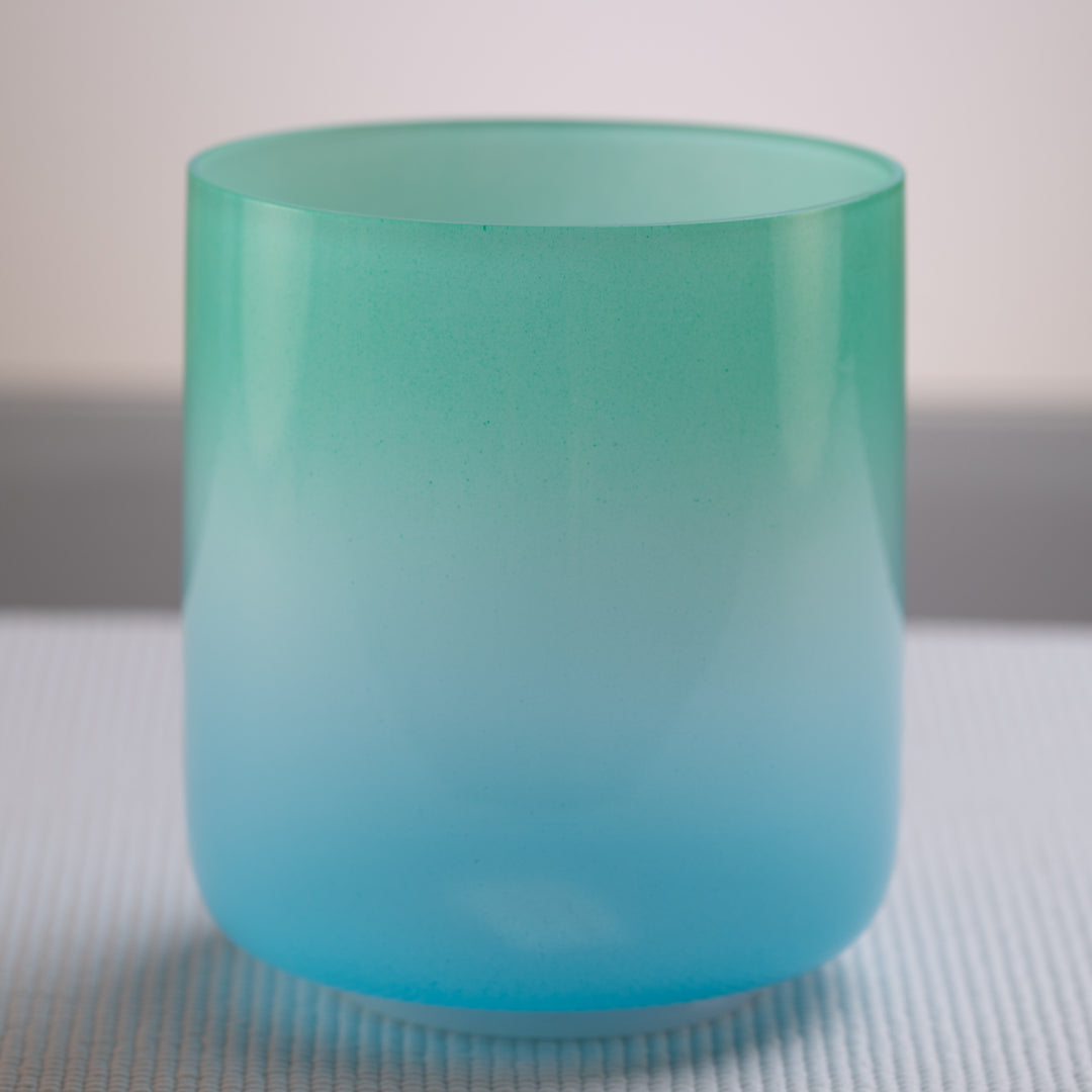 Blue and green third eye singing bowl