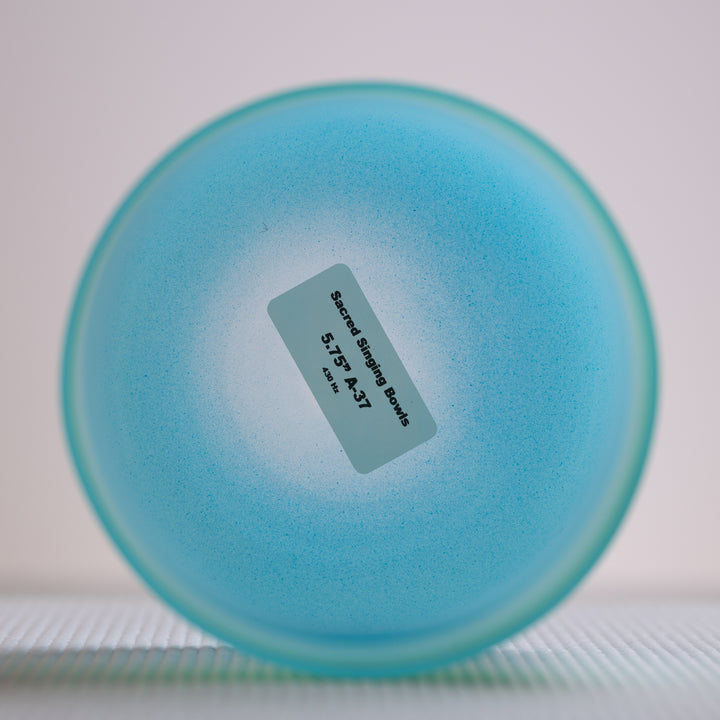 Sacred Singing Bowls™ product label with bowl specifications