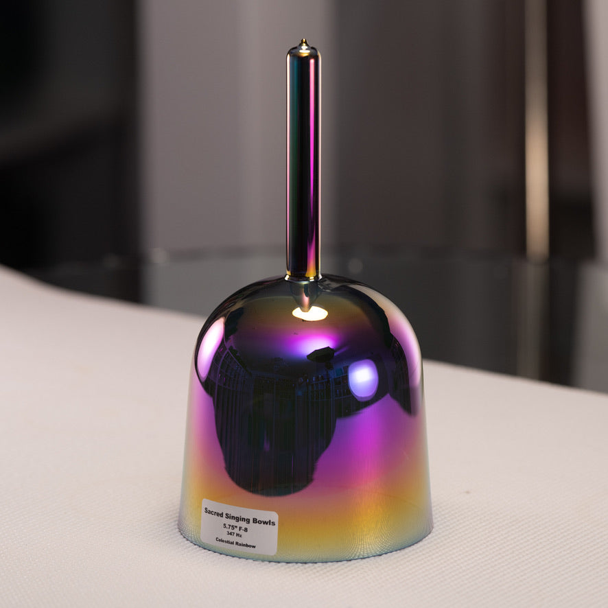 5.75" F-8 Handheld Celestial Rainbow Singing Bowl from Sacred Singing Bowls™