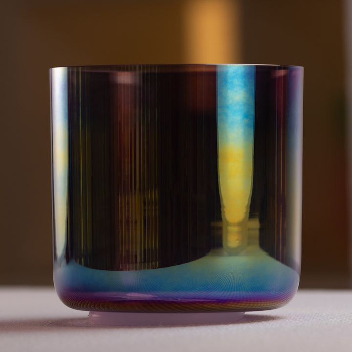 Purple crystal sound healing bowl