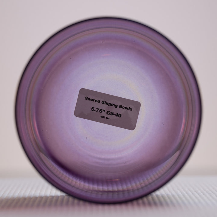 Inside of a crystal singing bowl