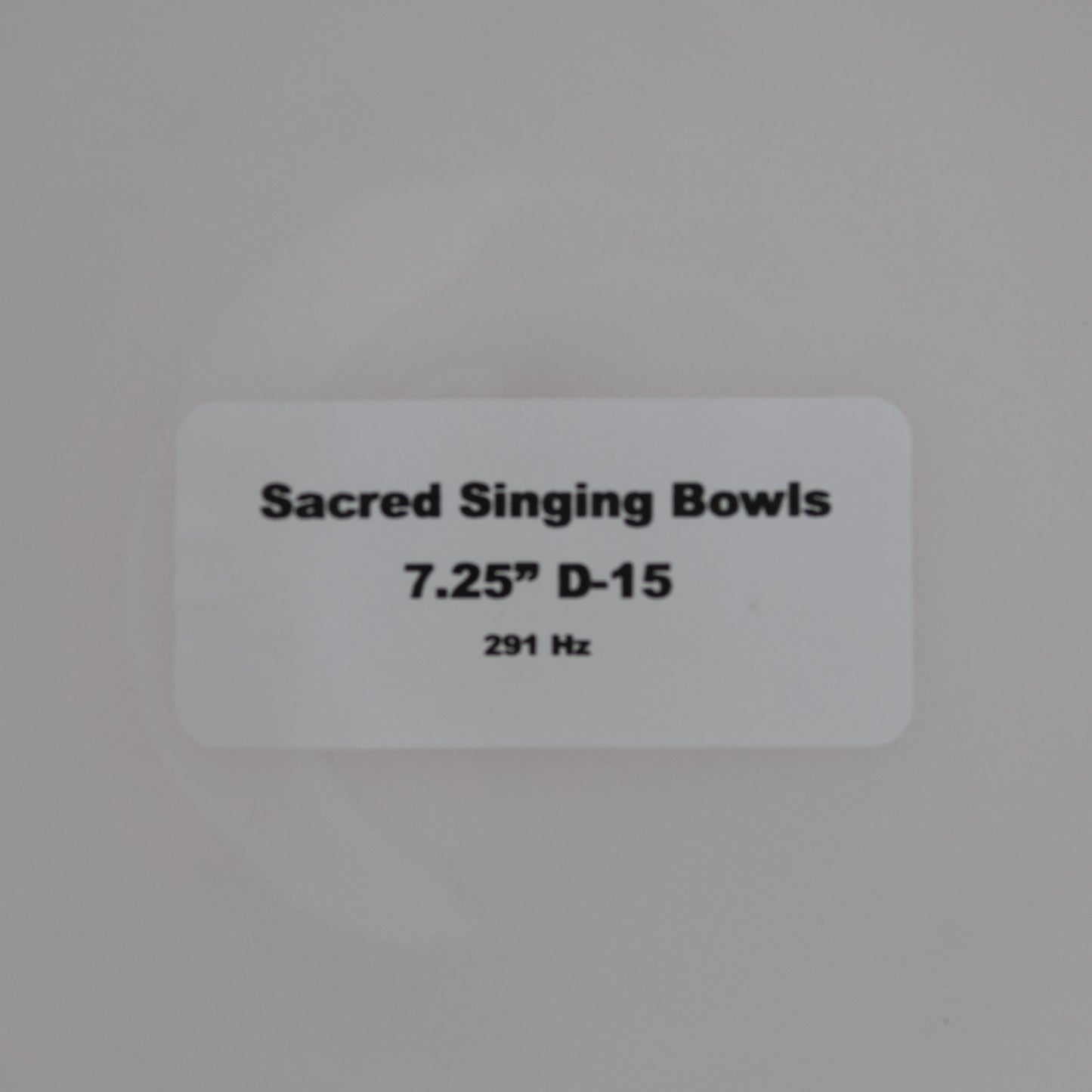 7.25" D-15 White Light Quartz Crystal Singing Bowl, Sacred Singing Bowls