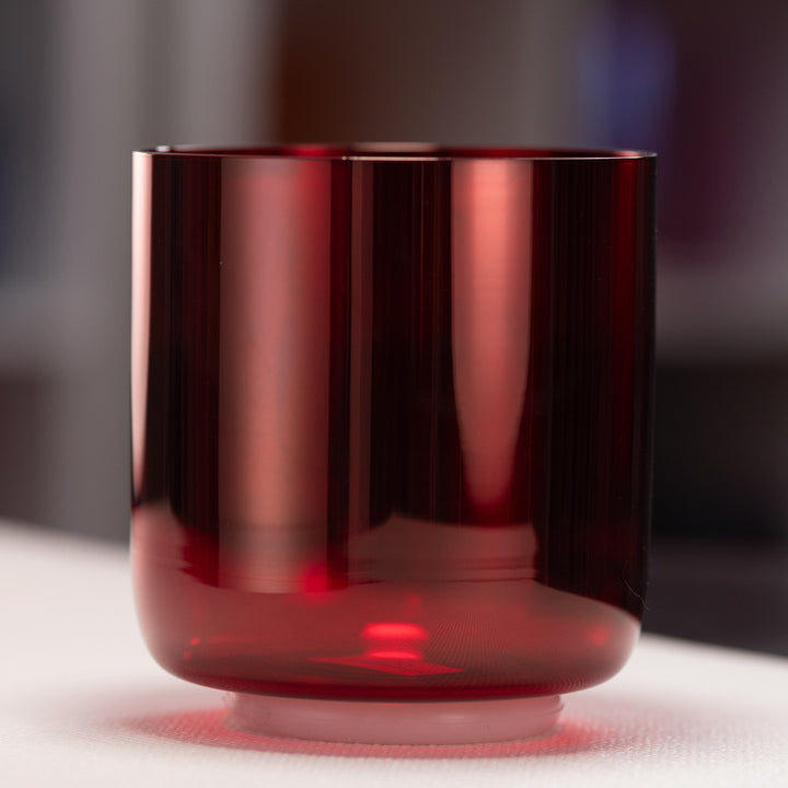 6.75" D#+0 Ruby Ray Crystal Singing Bowl, Perfect Pitch
