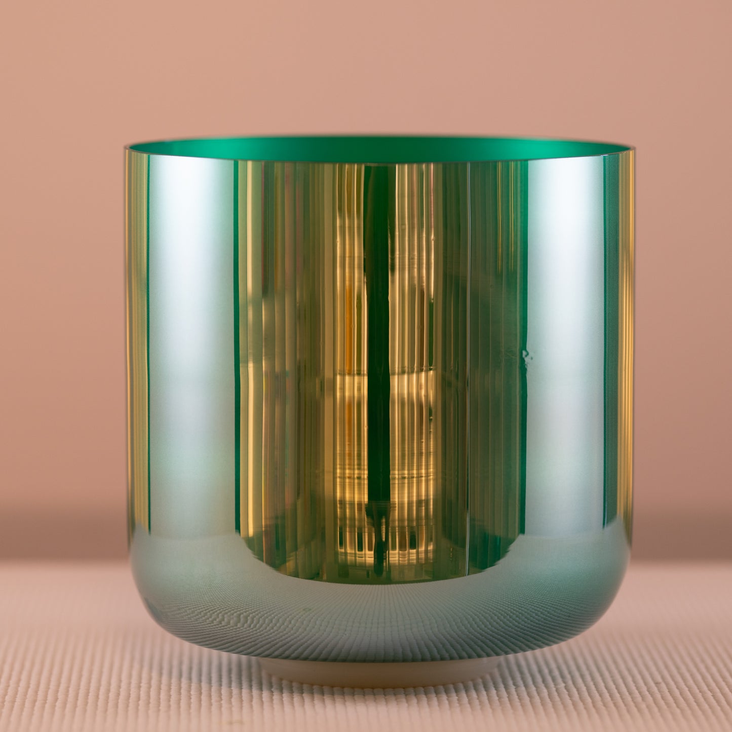 9.25" D#-47 Emerald Color Crystal Singing Bowl, Sacred Singing Bowls