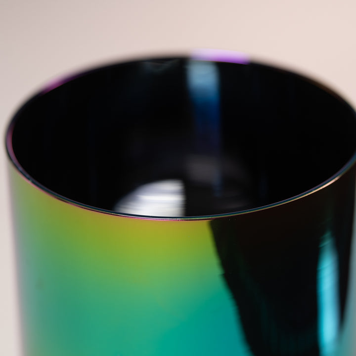 6.25" F#+9 Celestial Rainbow Crystal Singing Bowl, Perfect Pitch