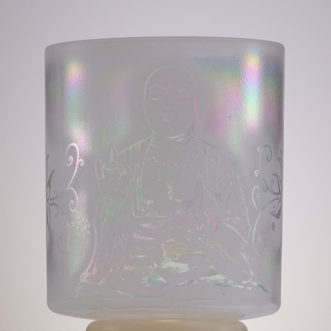 7" G#+10 Platinum etched with Buddha Crystal Singing Bowl, Crystal Tones™