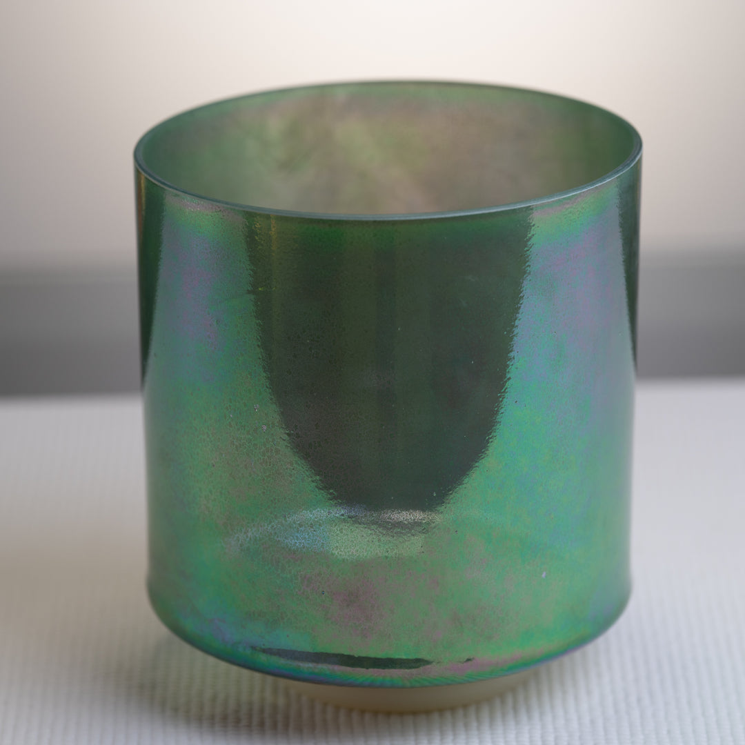 7" D-40 Malachite Platinum Crystal Singing Bowl, Crystal Tones™