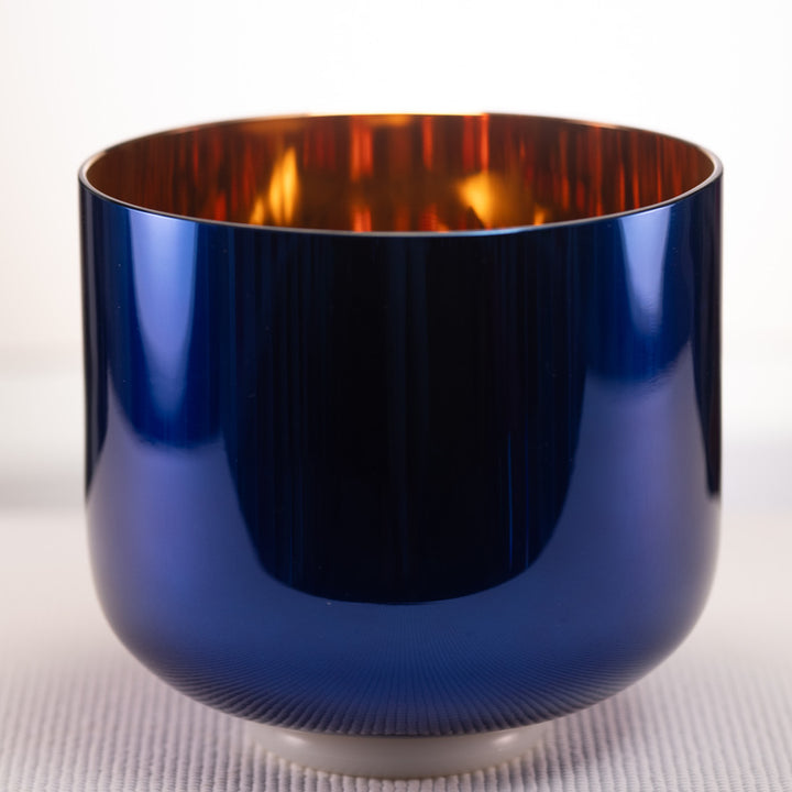 9" A#+39 Tranquil Sea Crystal Singing Bowl, 24k Gold inside