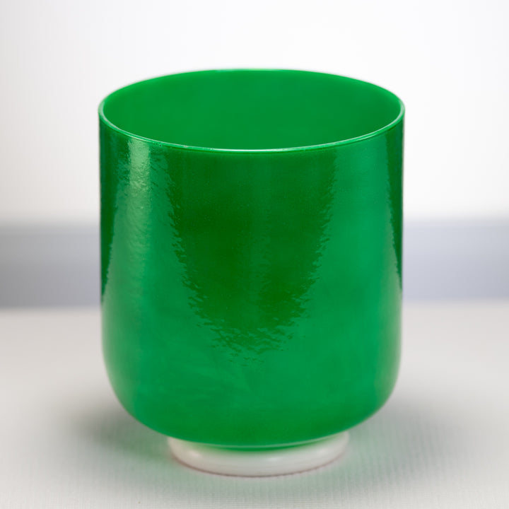 7" D#-17 Emerald Heart Crystal Singing Bowl