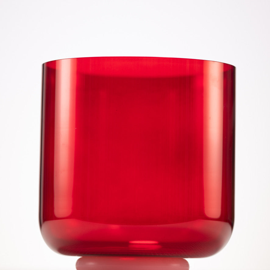 7.5" D+7 Ruby Ray Crystal Singing Bowl, Perfect Pitch
