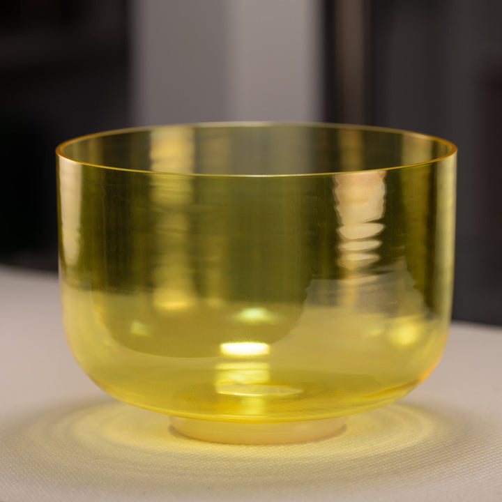 9.75" B+6 Radiant Sun Crystal Singing Bowl, Perfect Pitch