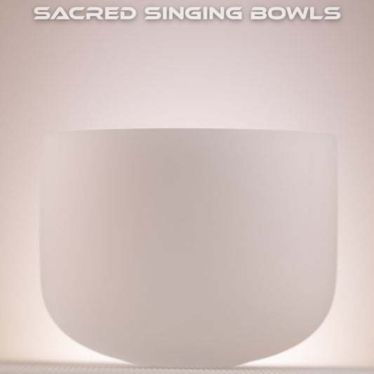 10" F-21 Frosted Crystal Singing Bowl, Sacred Singing Bowls