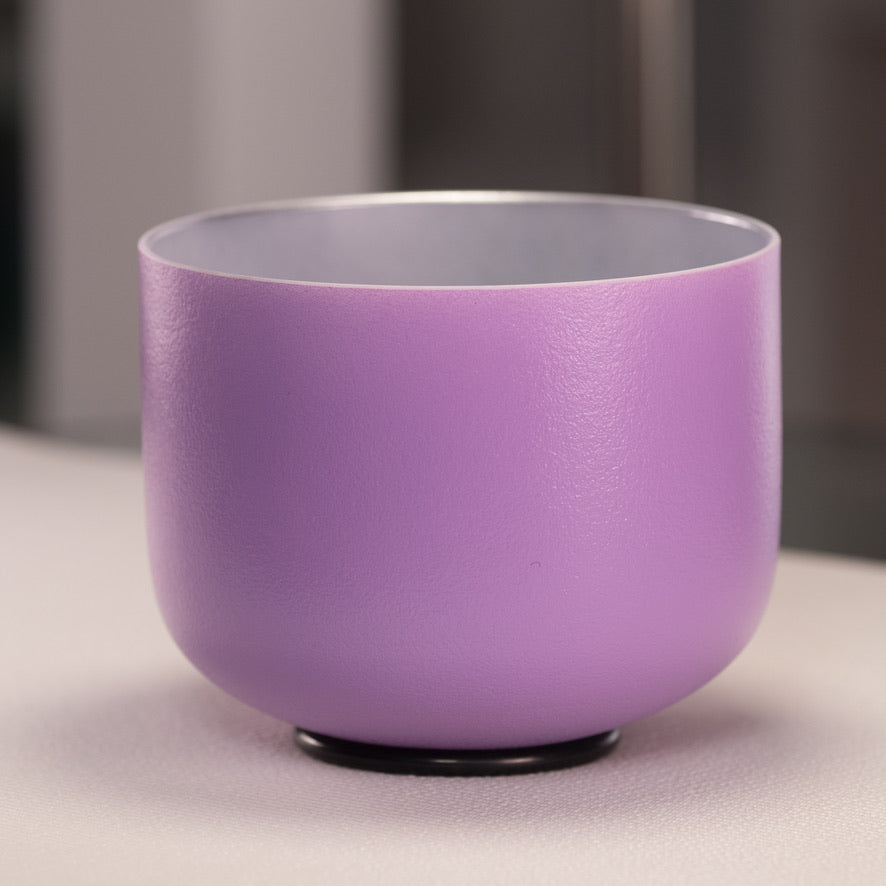 8" G-31 Frosted Lilac Blossom Crystal Singing Bowl