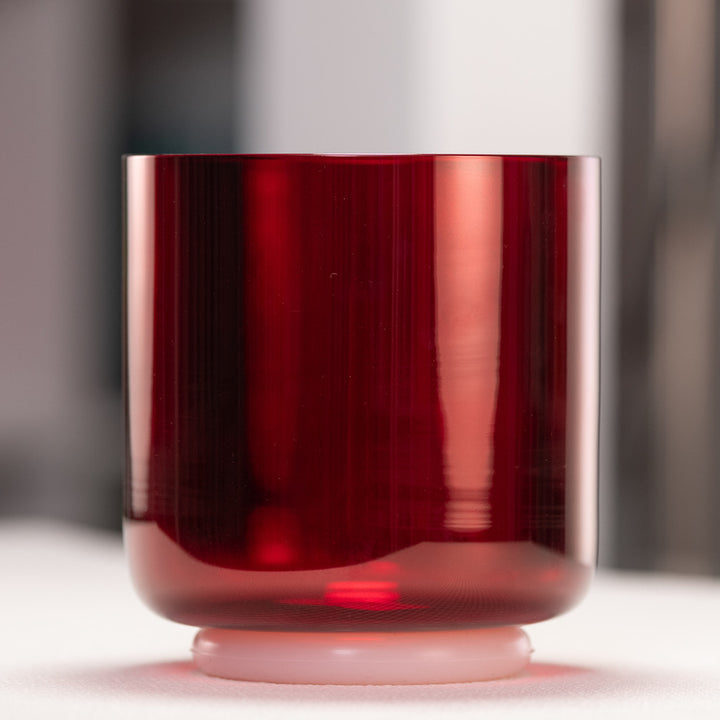 6" F#-2 Ruby Ray Crystal Singing Bowl, Perfect Pitch