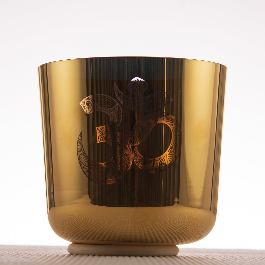 6.5" F-2 Gold "Om" Symbol Bowl