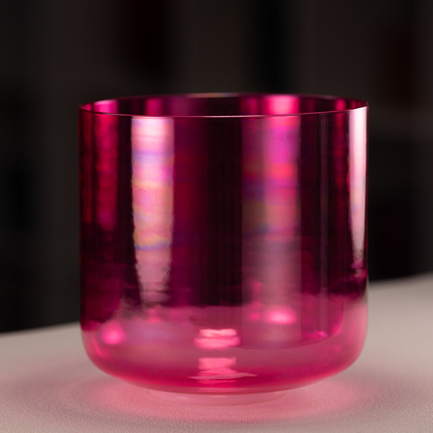 9" G+23 Pink Lotus Crystal Singing Bowl