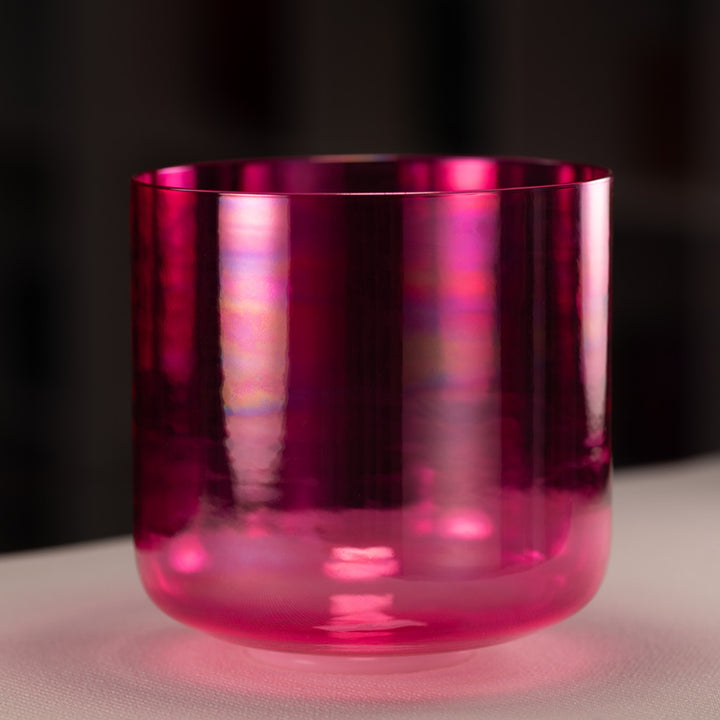 9" G+23 Pink Lotus Crystal Singing Bowl