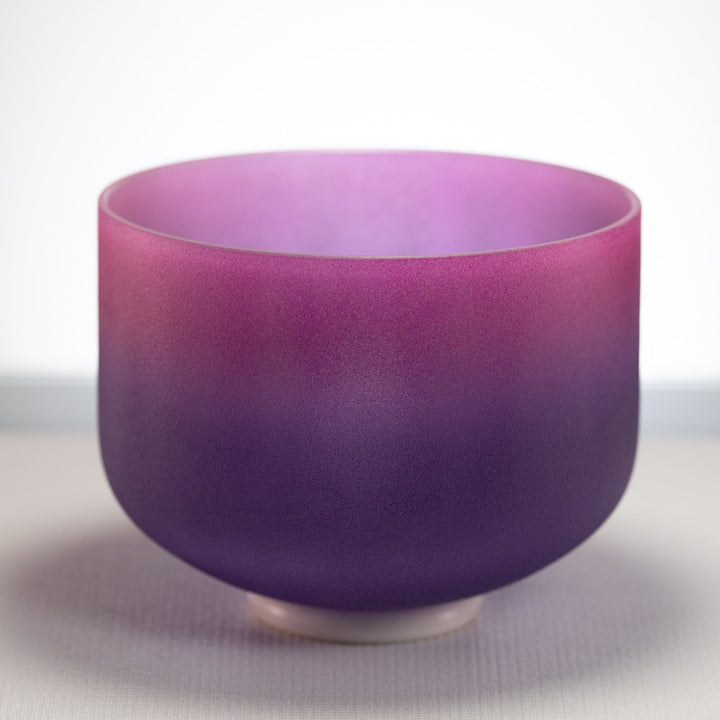 10" F-28 Blossoming Heart Frosted Crystal Singing Bowl