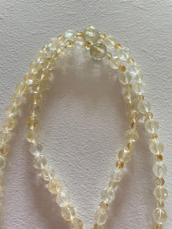 Faceted Citrine Mala, Short Style