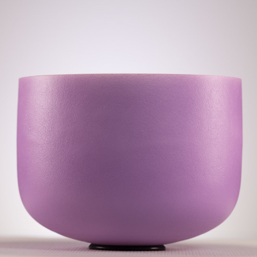 12" D-31 Frosted Lilac Blossom Crystal Singing Bowl