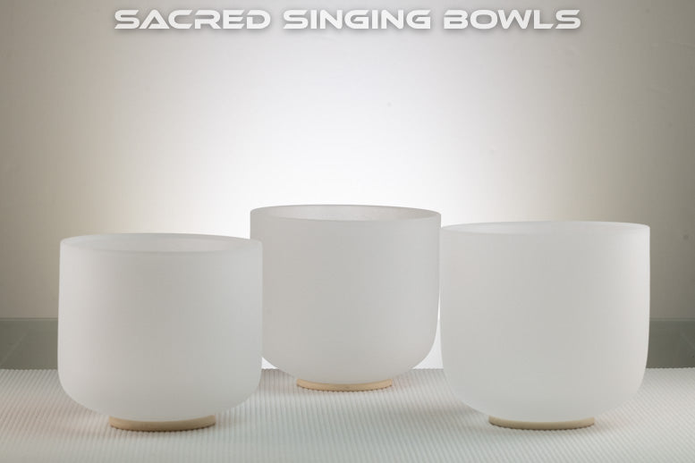 Frosted Crystal Singing Bowl Set: C Major, Sacred Singing Bowls