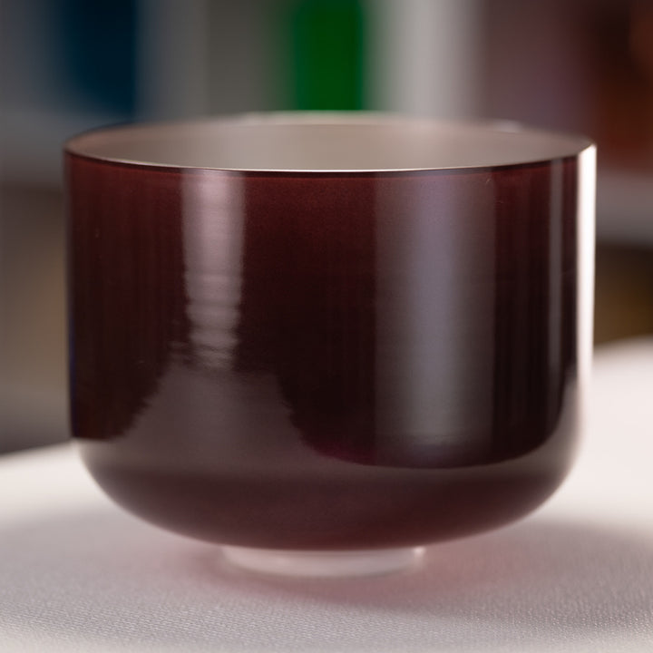 11" G-44 Sacred Ground Crystal Singing Bowl, Silver inside