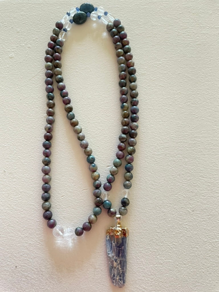 Ruby Kyanite Mala