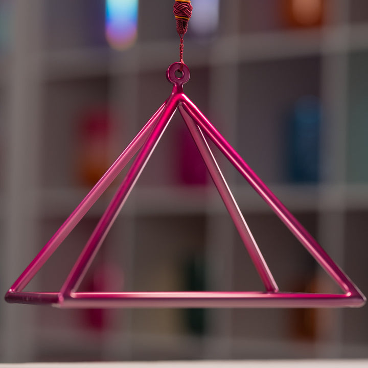 11" Radiant Rose Crystal Singing Pyramid
