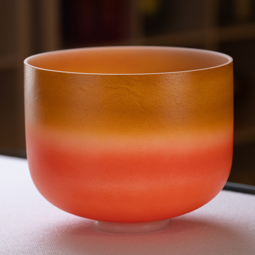 D Major: Frosted Crystal Singing Bowl Set