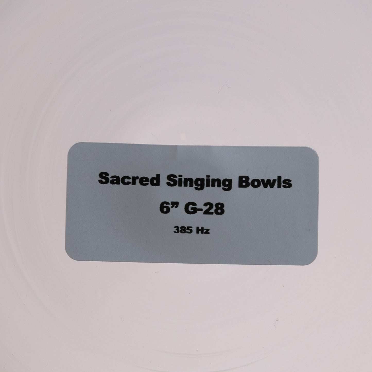 6" G-28 Clear Quartz Crystal Singing Bowl, Sacred Singing Bowls