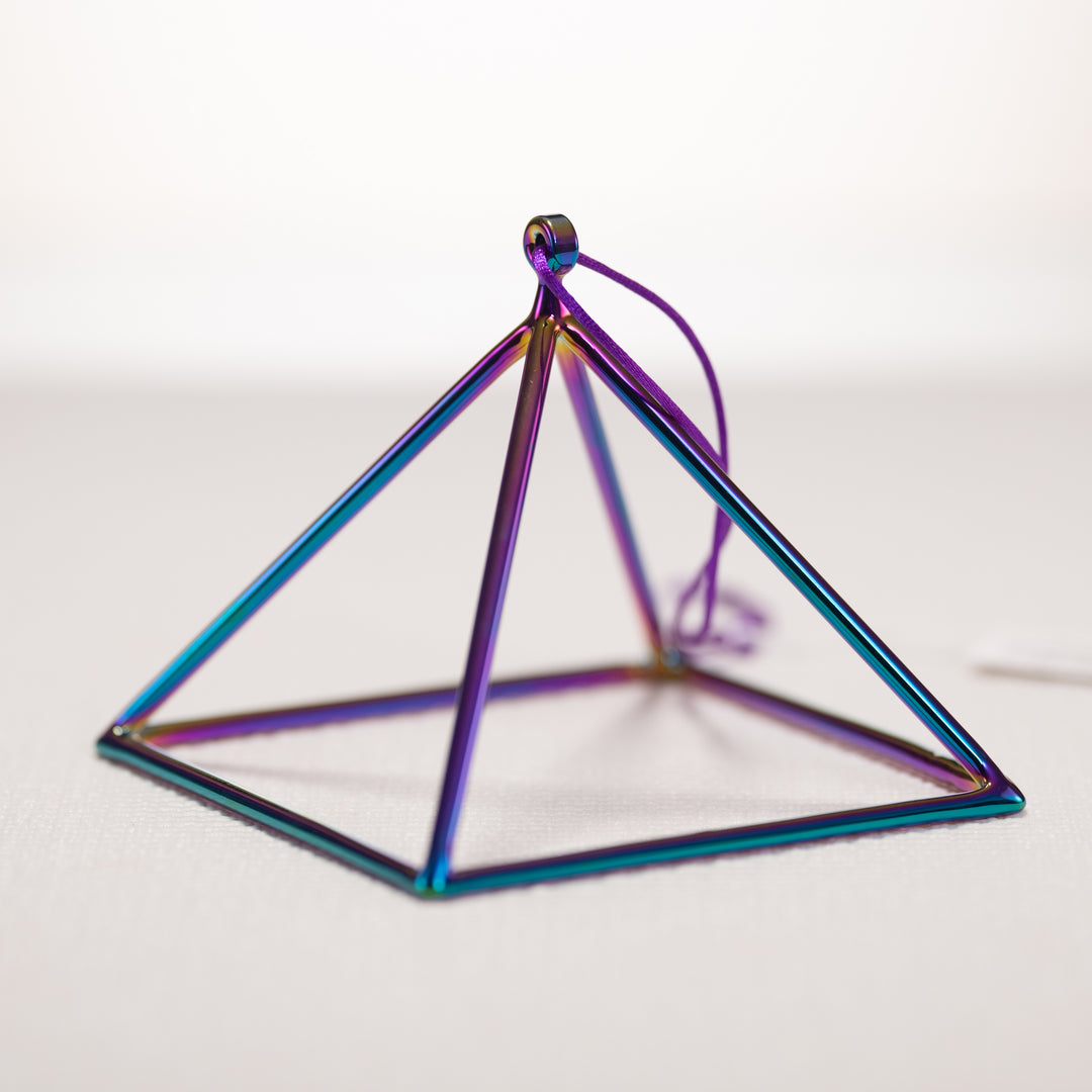 5" Celestial Rainbow Crystal Pyramid from Sacred Singing Bowls™