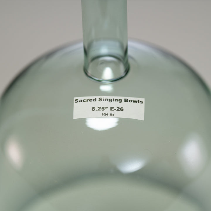 6.25" handheld crystal singing bowl in green