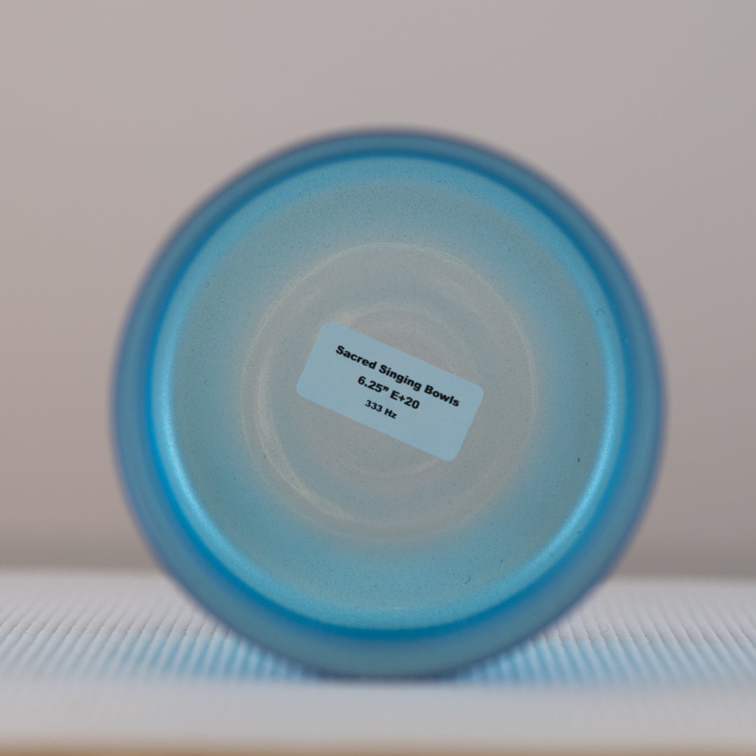 Sacred Singing Bowls™ product label with bowl specifications