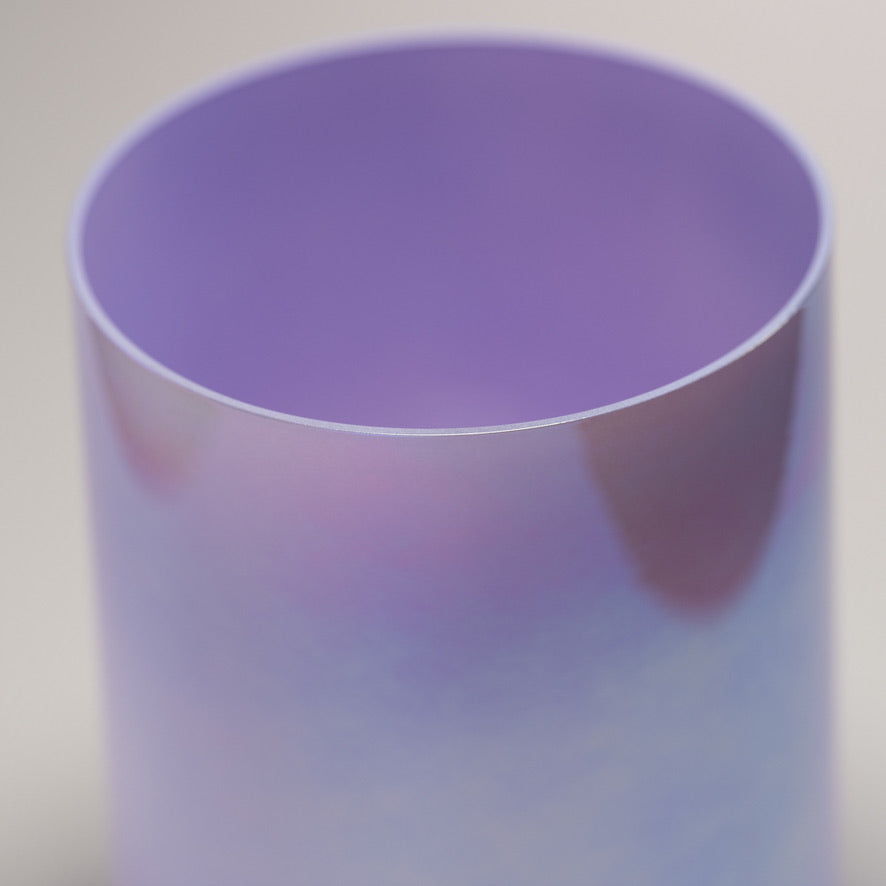 Crystal singing bowl close up 
