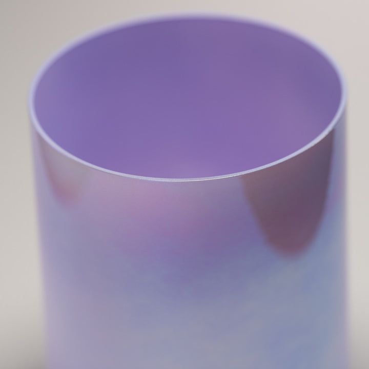 Crystal singing bowl close up 