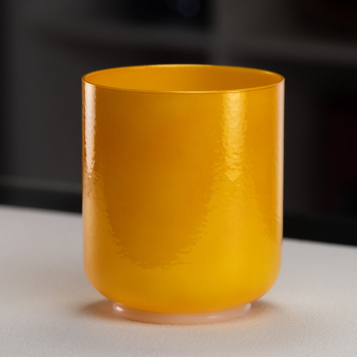 Yellow crystal sound healing bowl