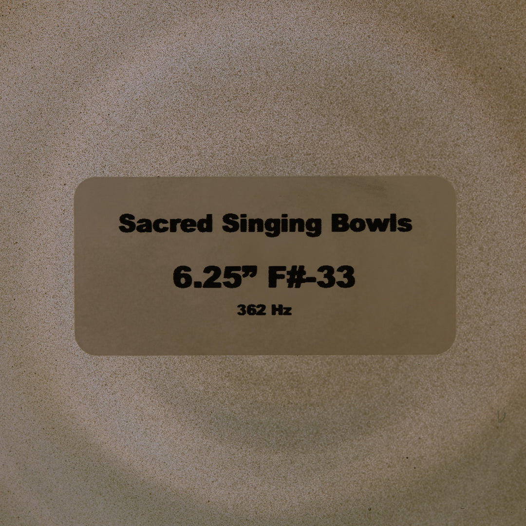 Sacred Singing Bowls™ product logo with bowl specifications
