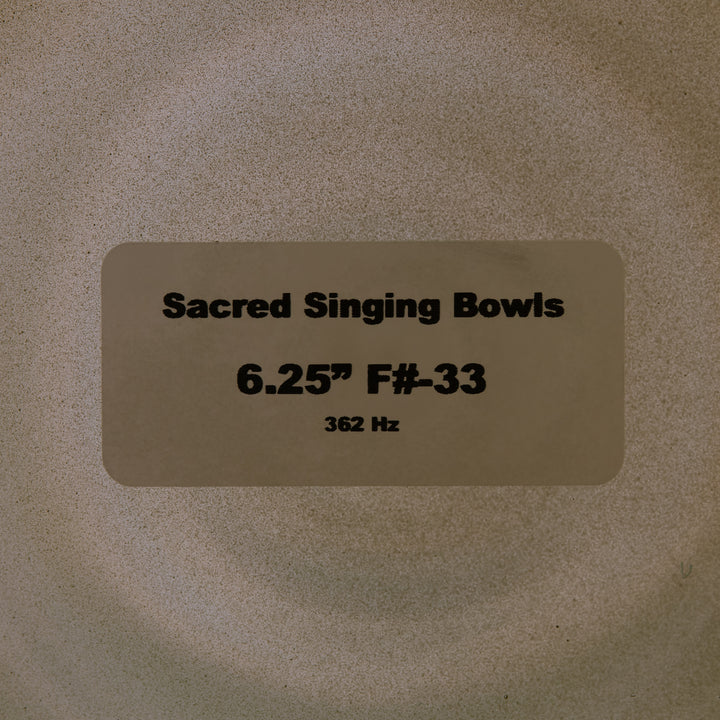 Sacred Singing Bowls™ product logo with bowl specifications
