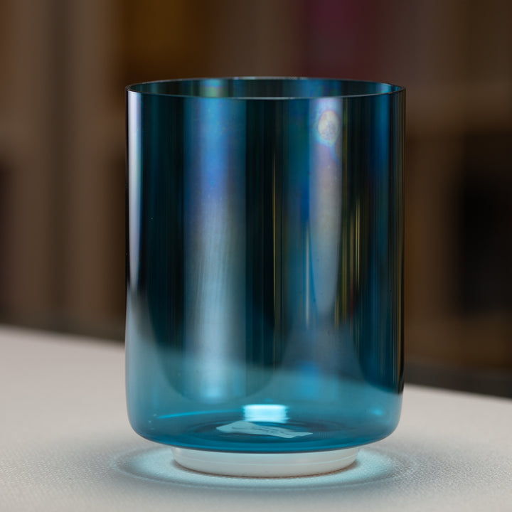 6.25" F#+21 Caribbean Blue Crystal Singing Bowl from Bowls of Sound