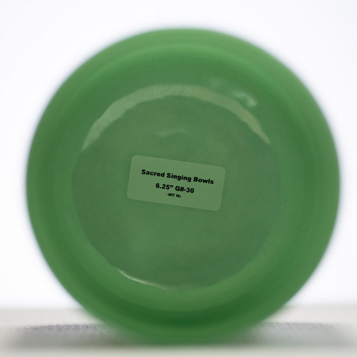 Sacred Singing Bowls™ product label with bowl specifications