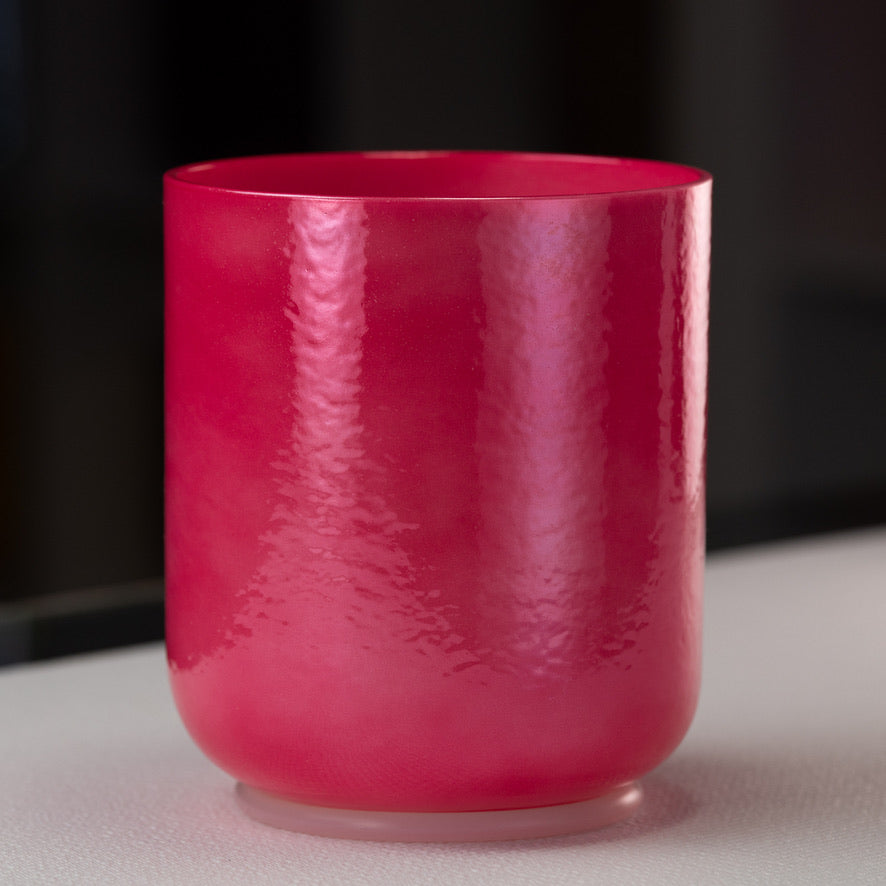 Pink crystal singing bowl