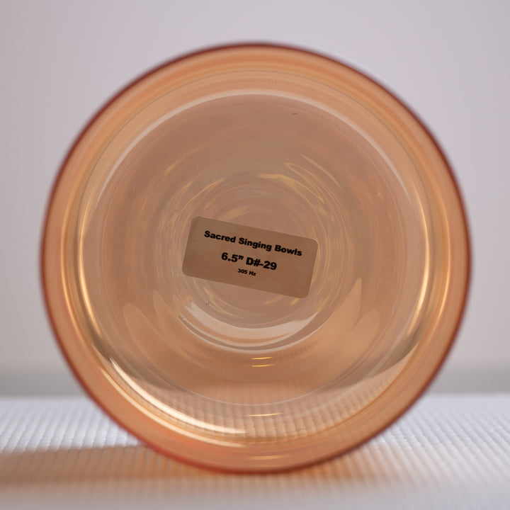 Sacred Singing Bowls™ product label with bowl specifications