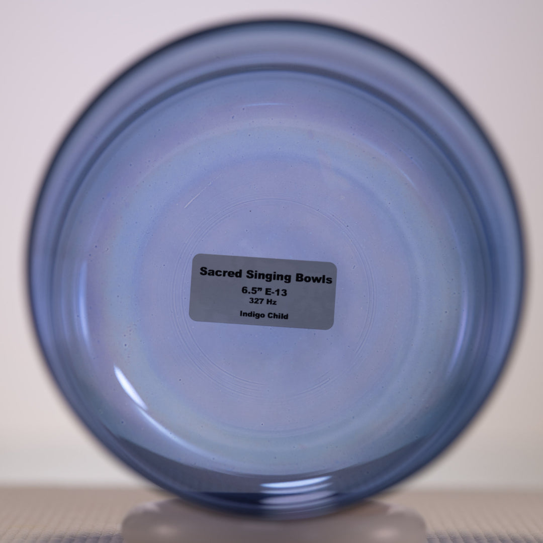Sacred Singing Bowls™ product label with bowl specifications