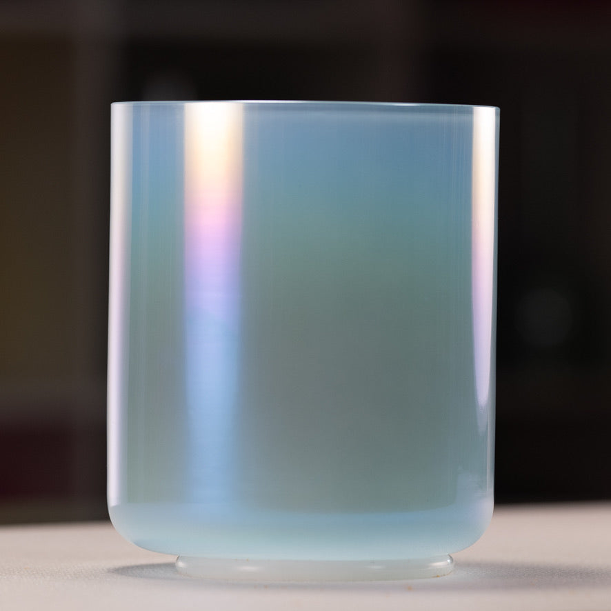 Blue crystal singing bowl