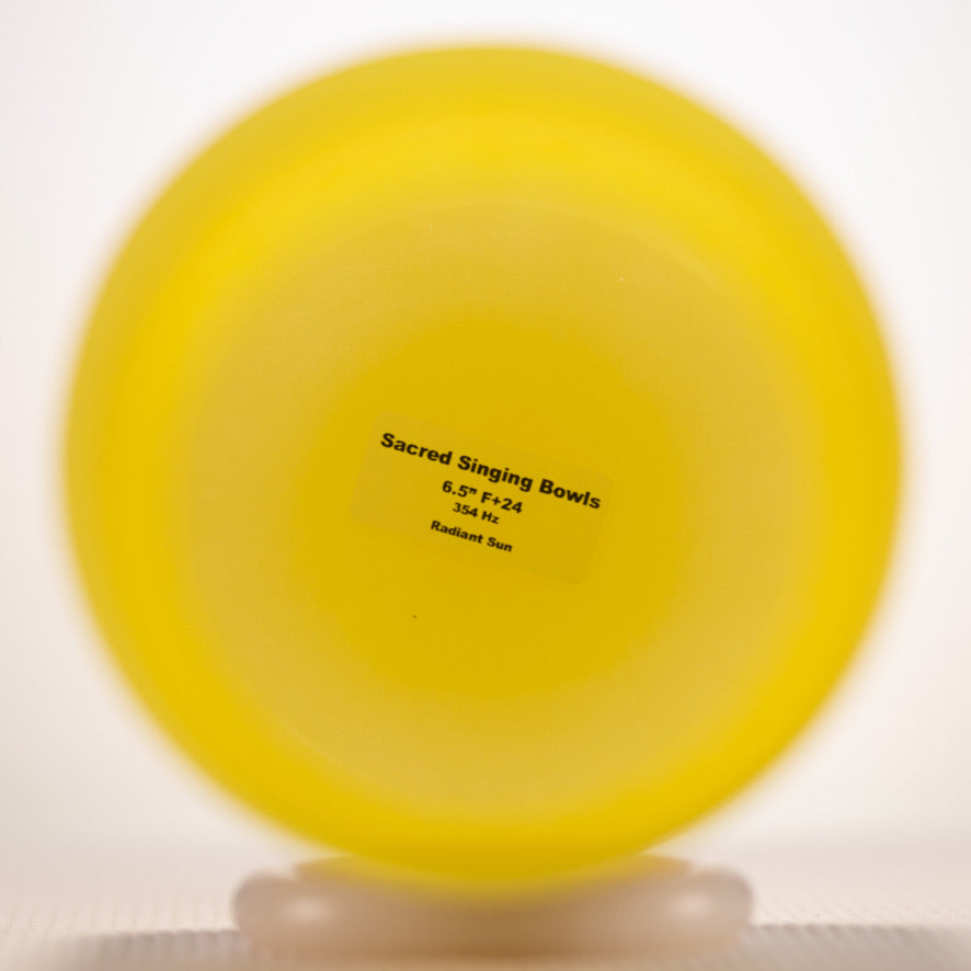 Yellow crystal sound bowl